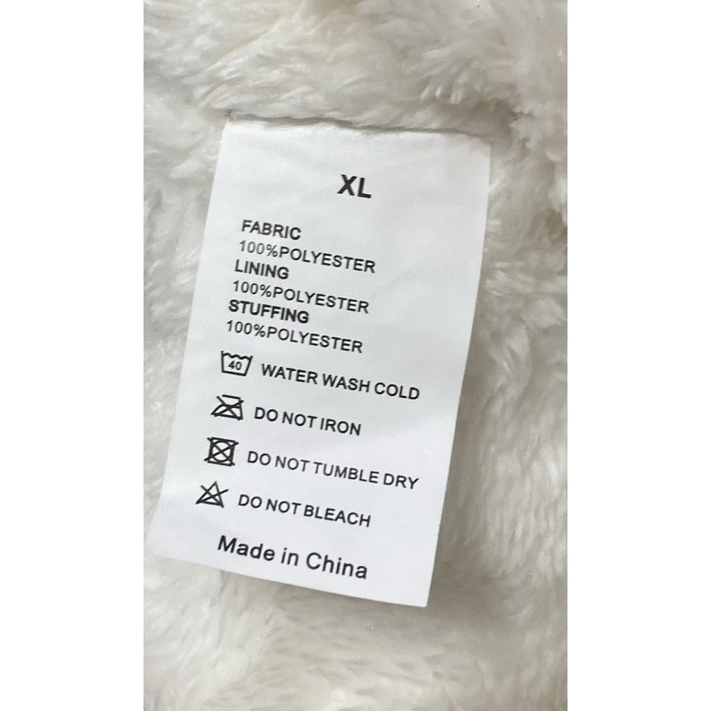 FUAMEY Warm Machine Washable Dog Coat Jacket XL‎ Red Gray White Polyester